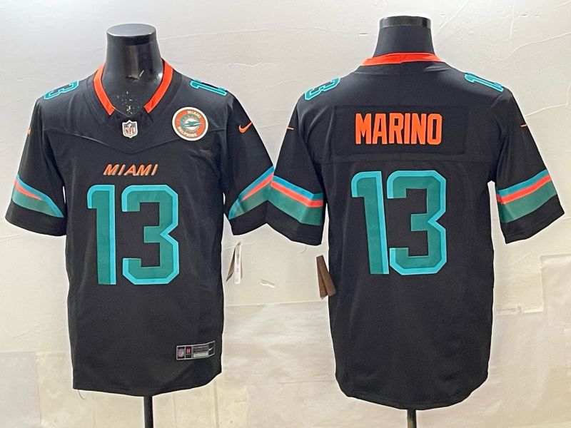 Men Miami Dolphins #13 Marino black Nike 2025 Limited Nike NFL Jersey 06